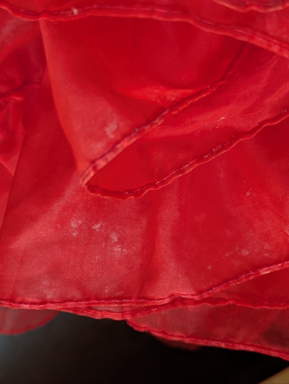 Vtg 50s Fashion Magic Red Crinoline Petticoat Skirt Layered Tulle MCM Sm/Md - Picture 5 of 12